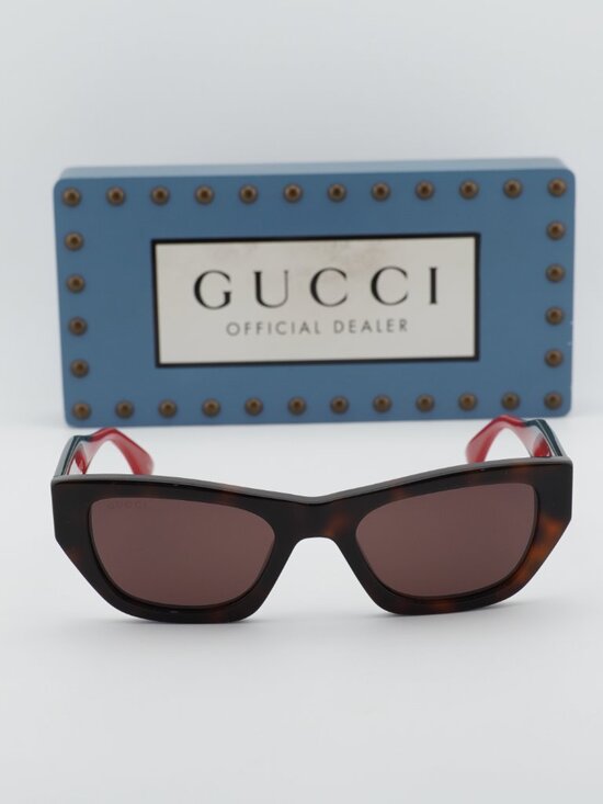 Gucci GG2116S 002  Cat Eye Sunglasses – Havana / Brown main image 5